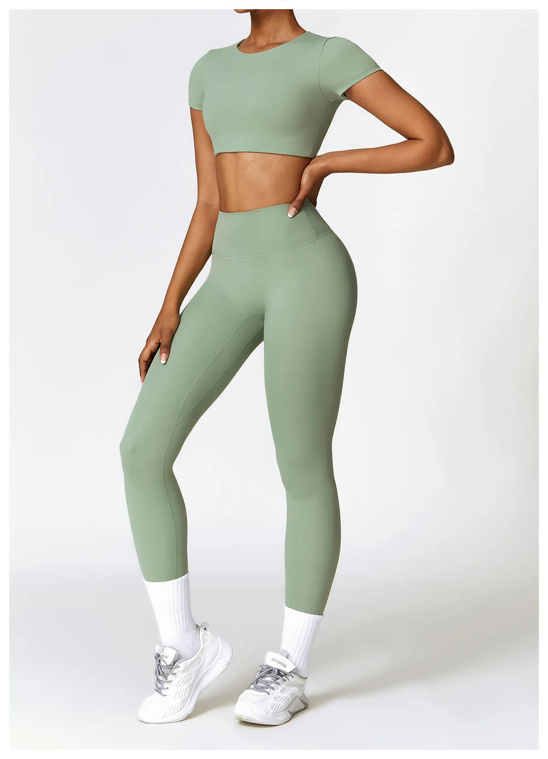 SPRT - Seamless Yoga Set With Crop Top