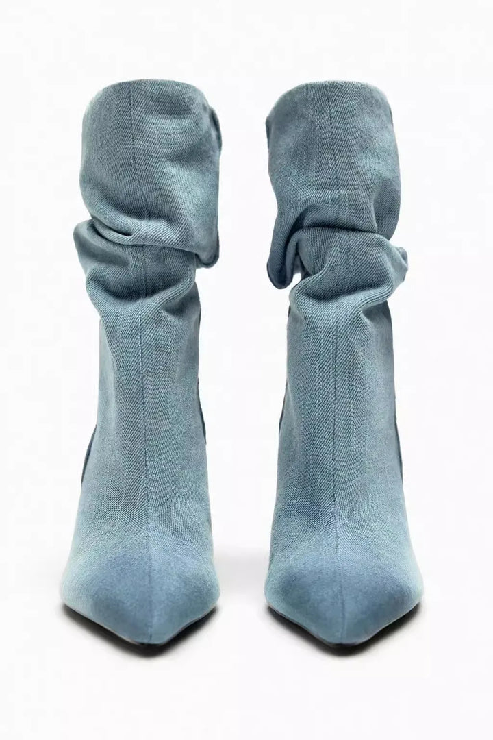 ELYCE - Denim High Heel Boots