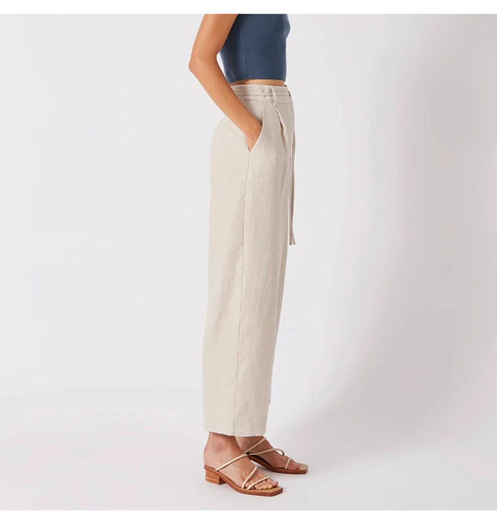 JETTA - Linen Wide-Leg Trousers