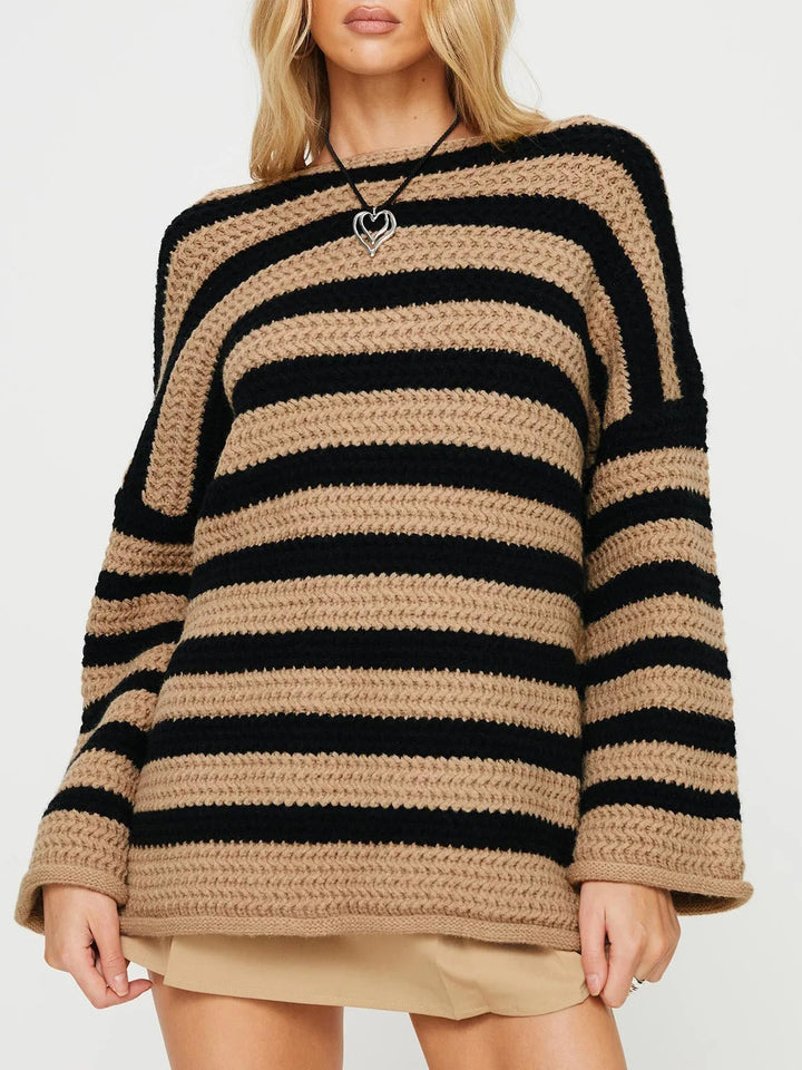 ISH - Striped Knit Pullover Sweater