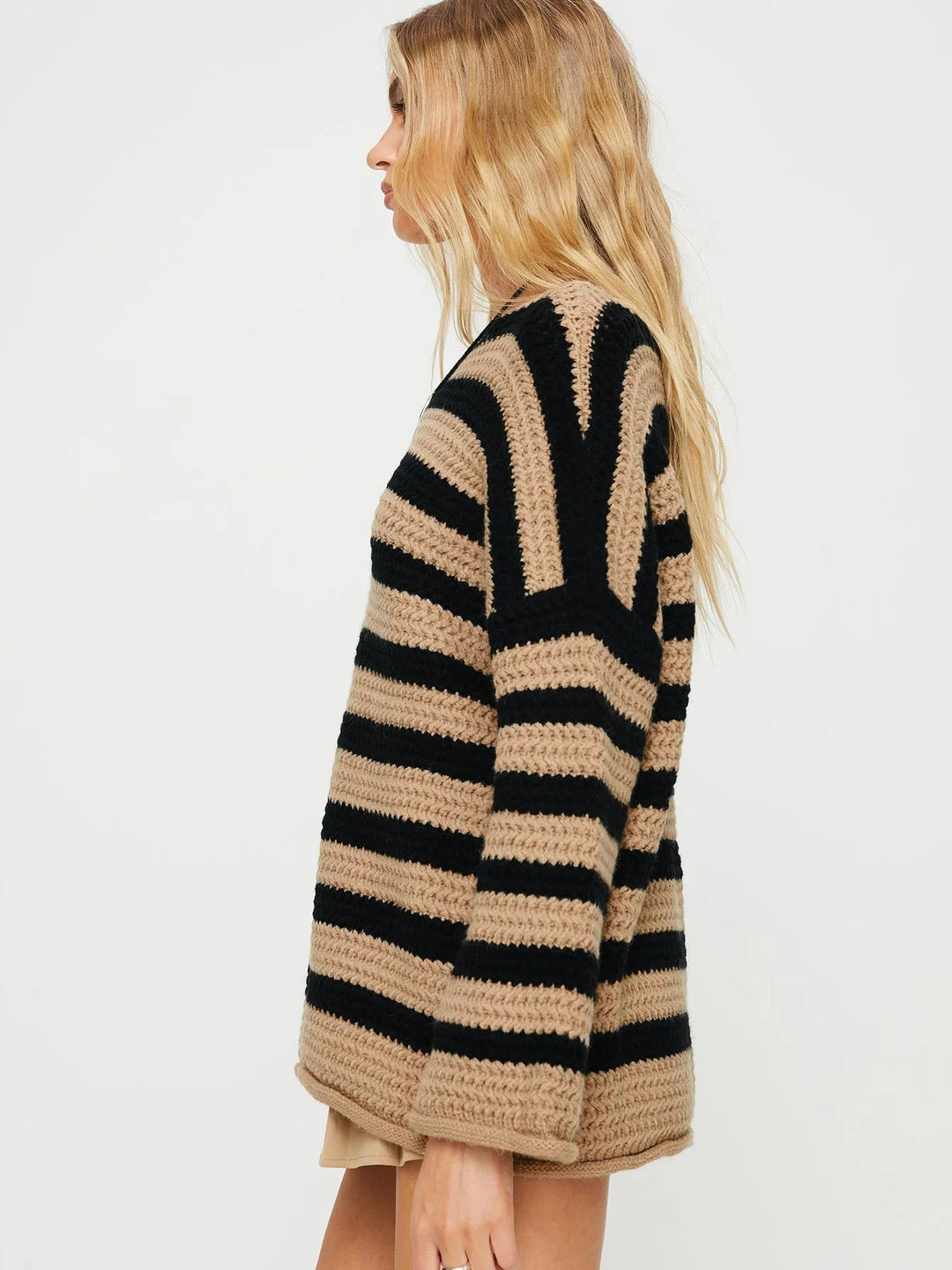 ISH - Striped Knit Pullover Sweater