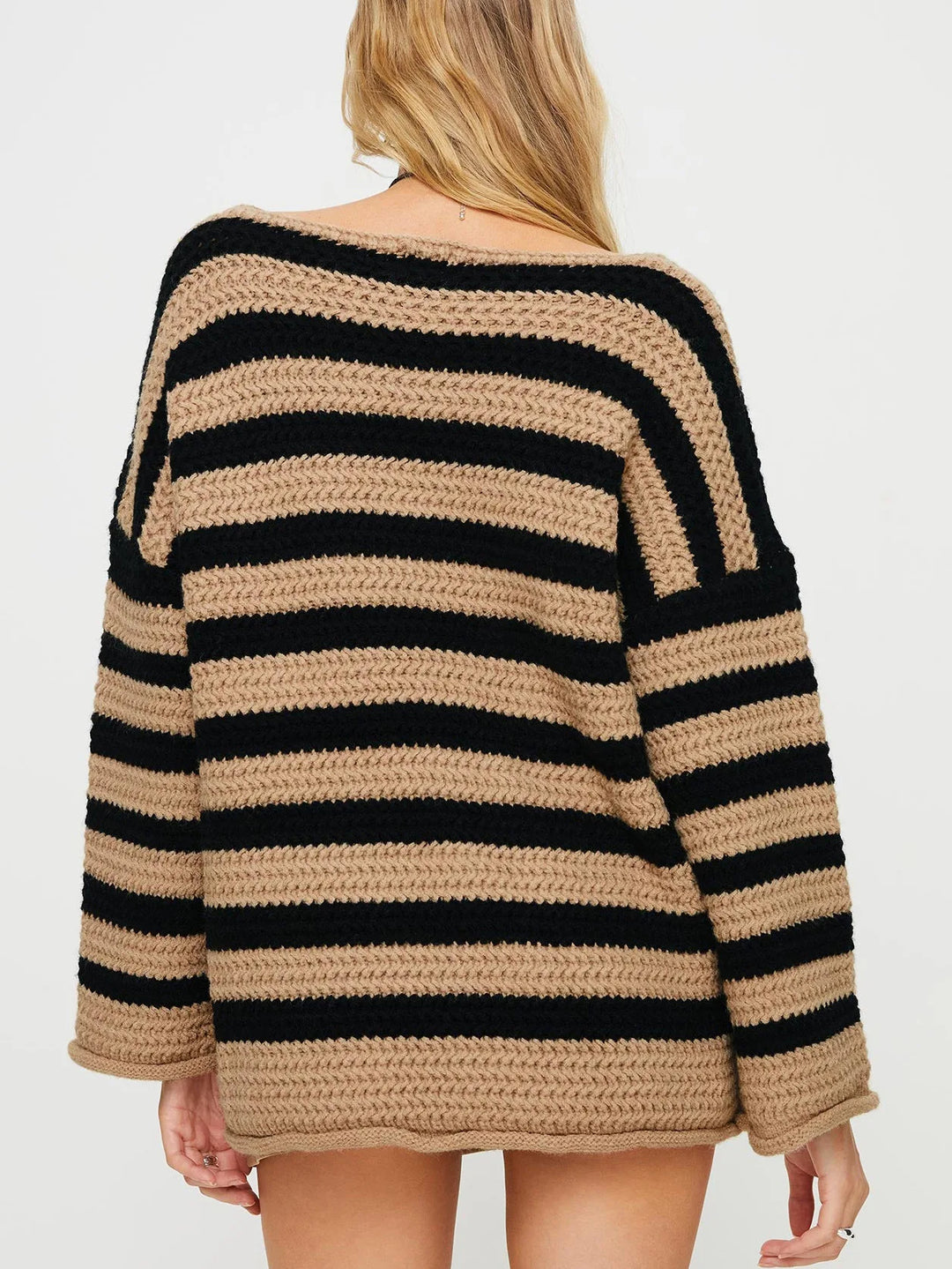 ISH - Striped Knit Pullover Sweater