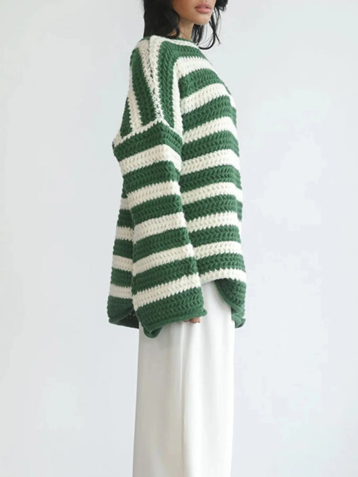 ISH - Striped Knit Pullover Sweater