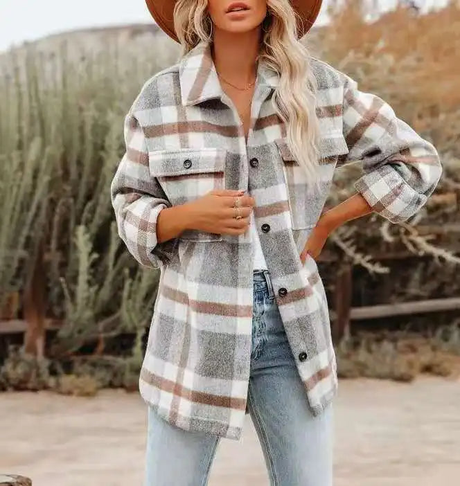 AKOSIA - Rustic Plaid Overshirt