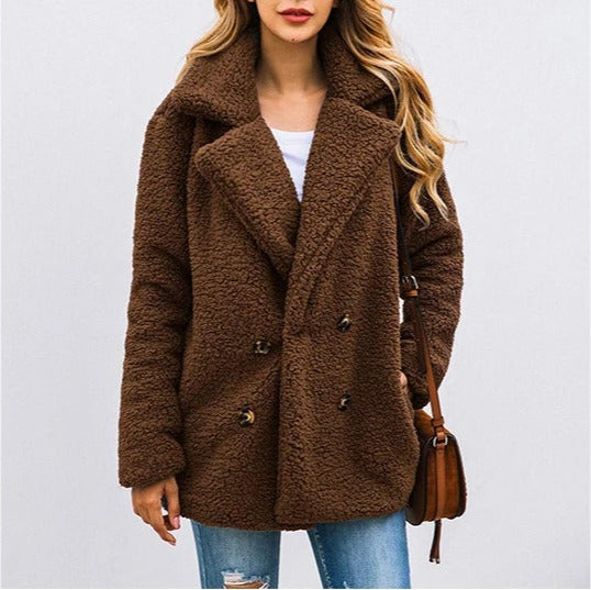 ALMA - Double-Breasted Teddy Coat