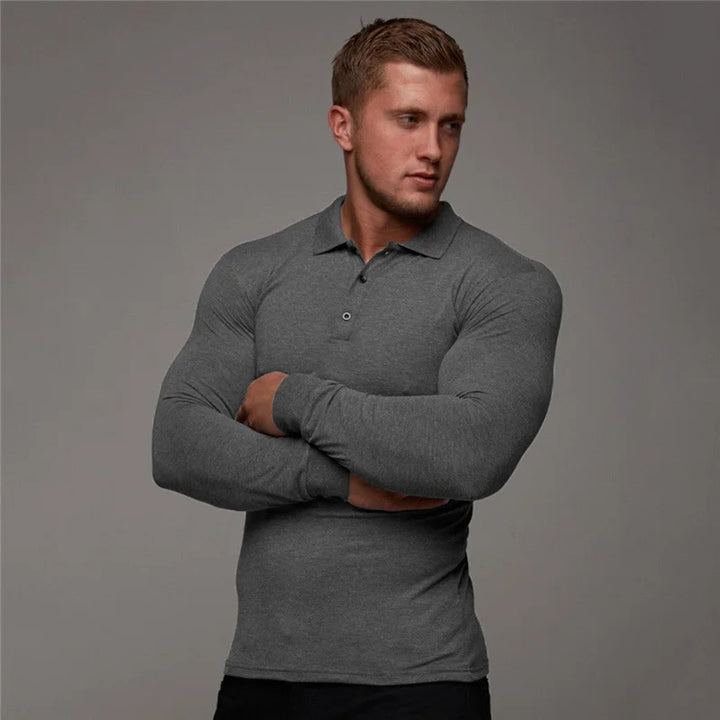 ACHE - Muscle fit Long-Sleeve Polo