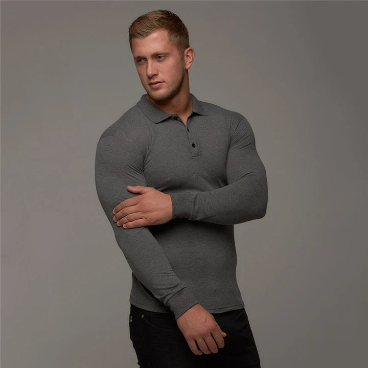 ACHE - Muscle fit Long-Sleeve Polo