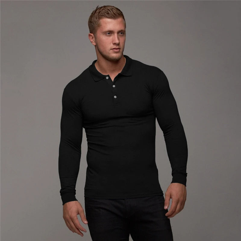 ACHE - Muscle fit Long-Sleeve Polo