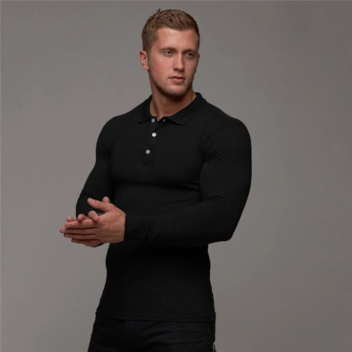 ACHE - Muscle fit Long-Sleeve Polo