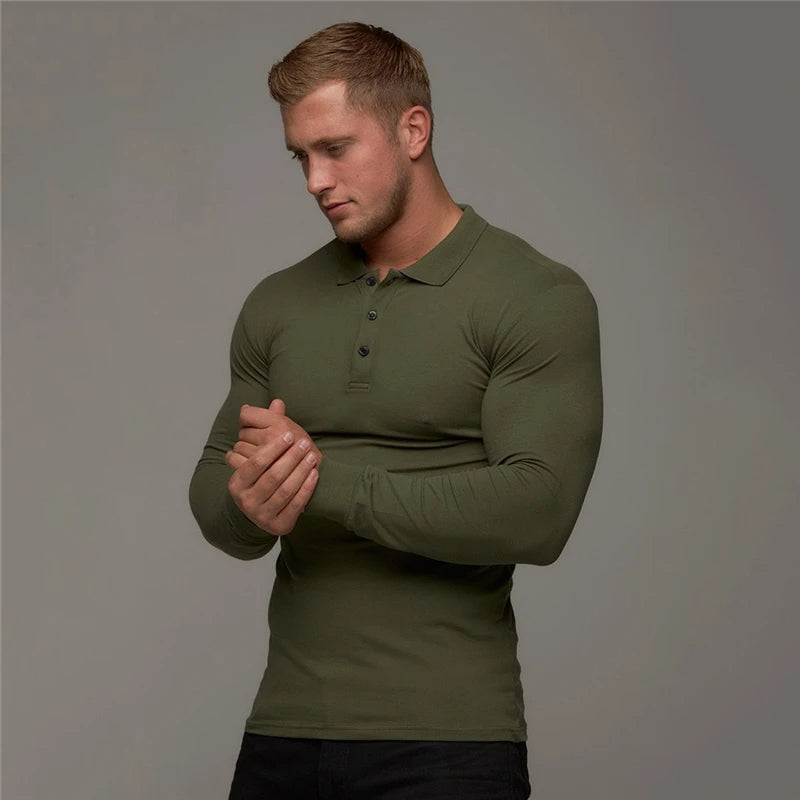 ACHE - Muscle fit Long-Sleeve Polo