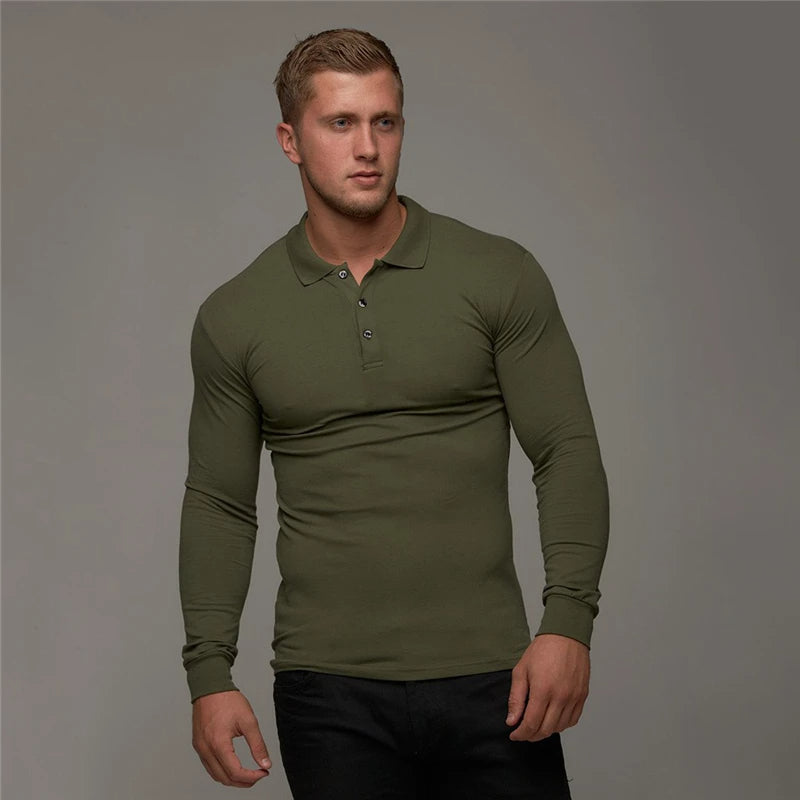 ACHE - Muscle fit Long-Sleeve Polo