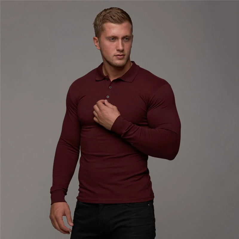 ACHE - Muscle fit Long-Sleeve Polo