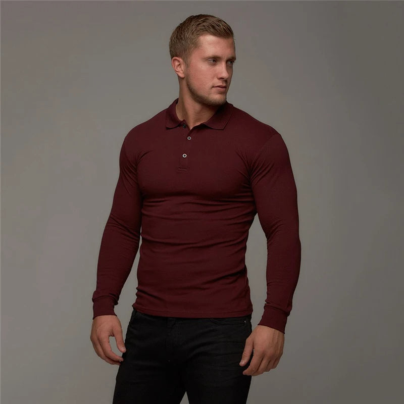 ACHE - Muscle fit Long-Sleeve Polo