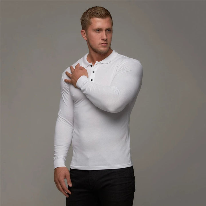 ACHE - Muscle fit Long-Sleeve Polo