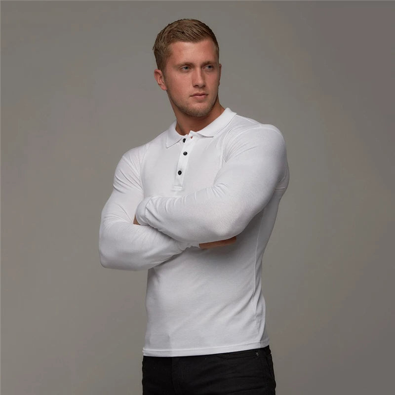 ACHE - Muscle fit Long-Sleeve Polo