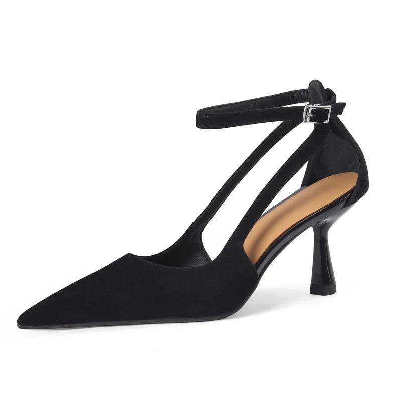 HARRIET - Suede Pointed Toe Heels