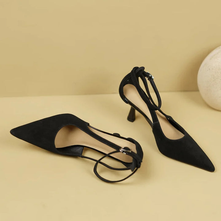 HARRIET - Suede Pointed Toe Heels