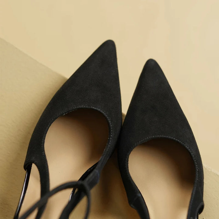 HARRIET - Suede Pointed Toe Heels