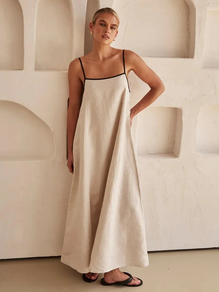 GOII - Minimalist Linen Maxi Dress