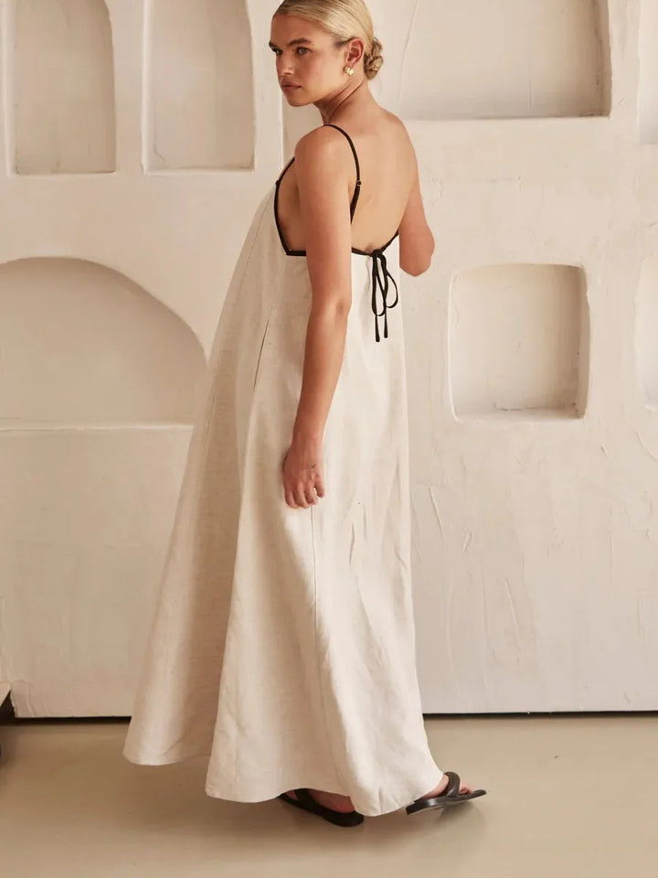 GOII - Minimalist Linen Maxi Dress