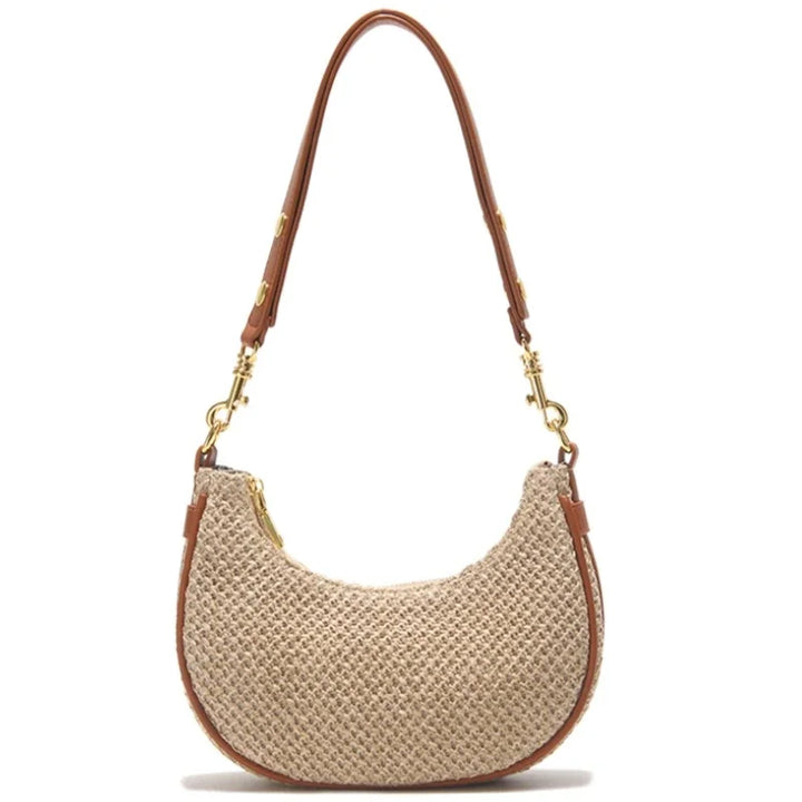 AMI - Woven Half Moon Shoulder Bag