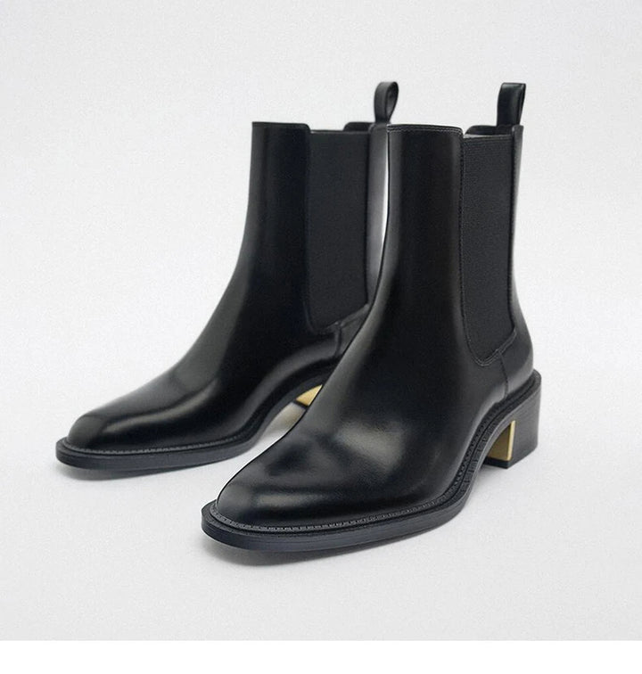 HEATHER - Leather Chelsea Boots