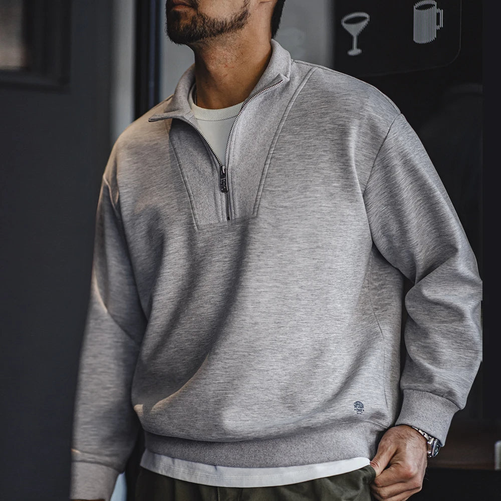 MAURON - Modern Casual Quarter-Zip Sweater