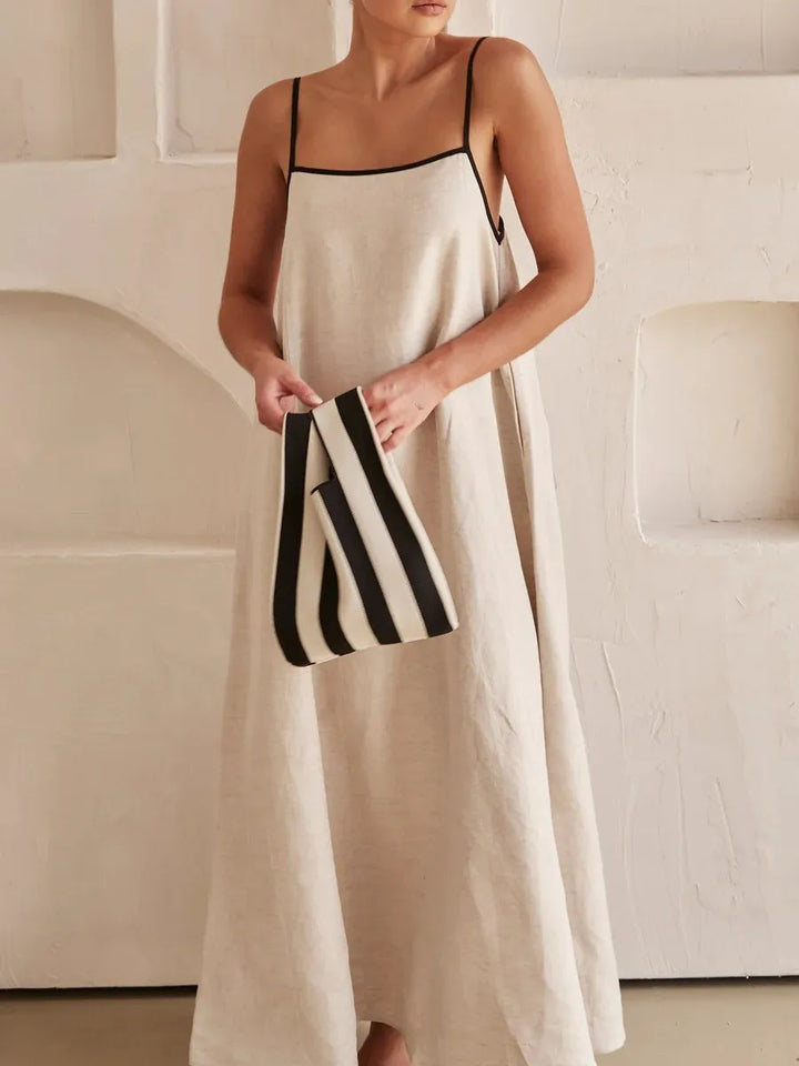 GOII - Minimalist Linen Maxi Dress