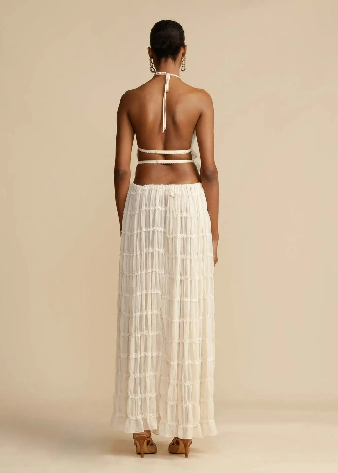 SIHAM - Pleated Backless Two-Piece Set