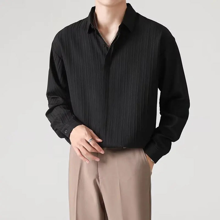 CORBIN - Long Sleeve Pleated Shirt