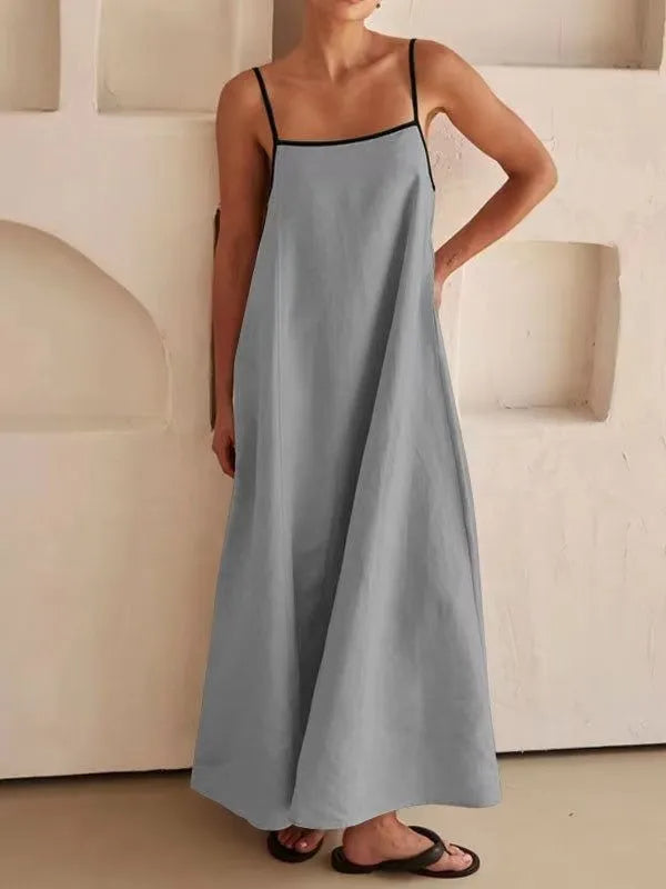 GOII - Minimalist Linen Maxi Dress