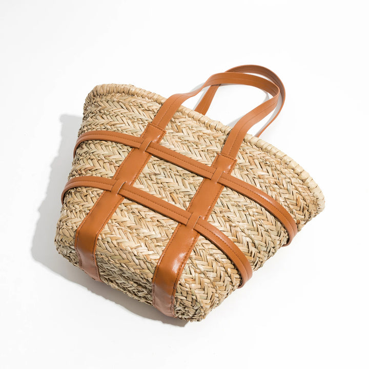 AMI - Handwoven Straw Tote Bag with Straps