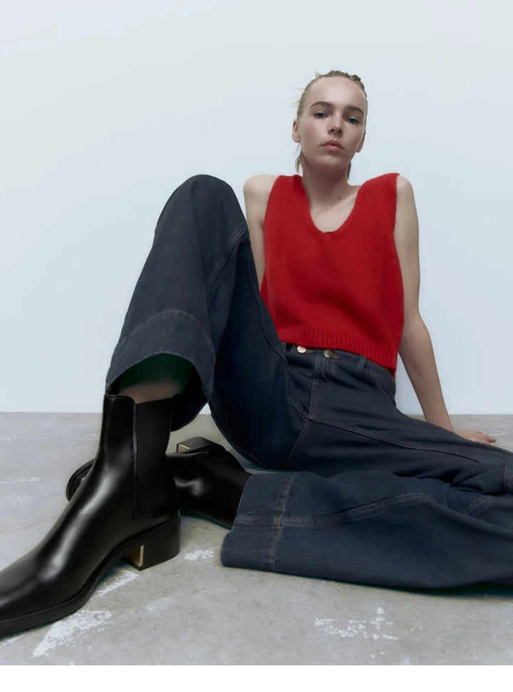 HEATHER - Leather Chelsea Boots