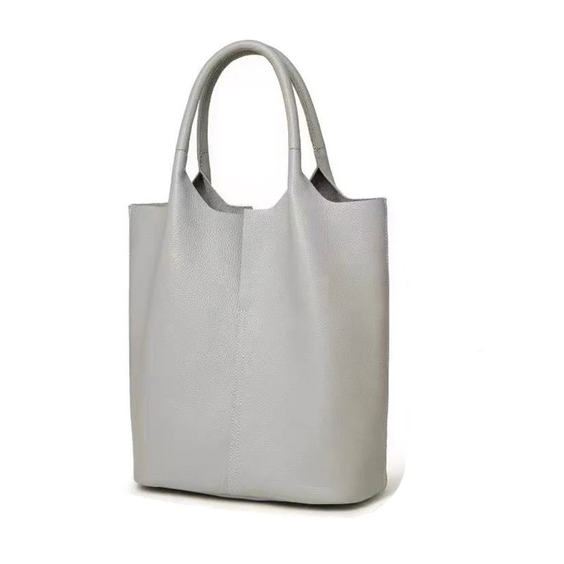 AMI - Large Leather Tote Bag