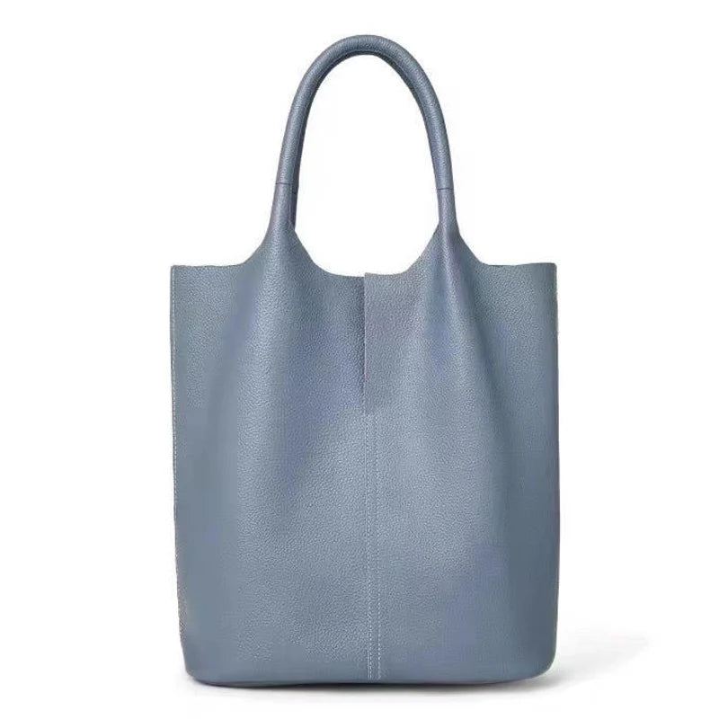 AMI - Large Leather Tote Bag