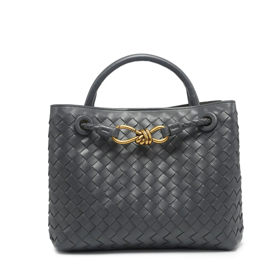 AMI - Vegan Leather Woven Handbag