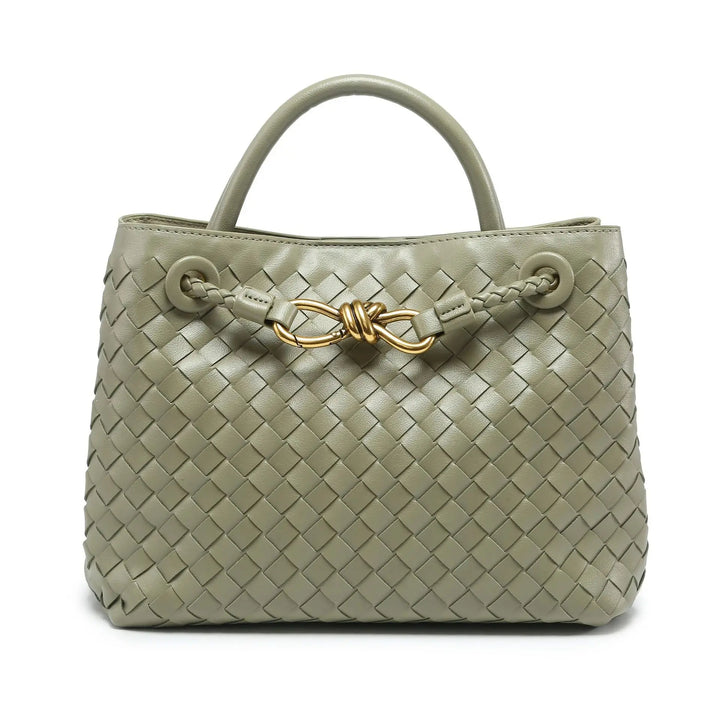 AMI - Vegan Leather Woven Handbag