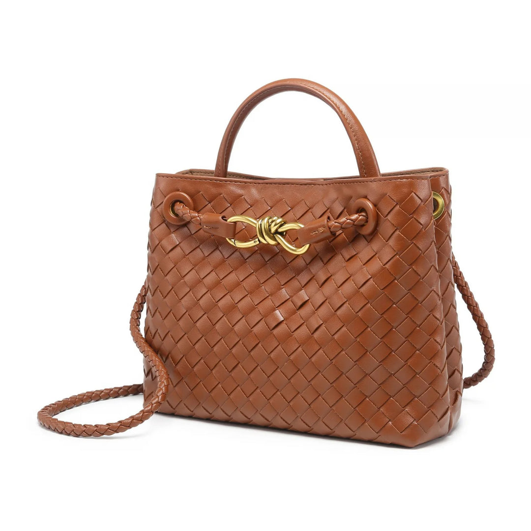 AMI - Vegan Leather Woven Handbag