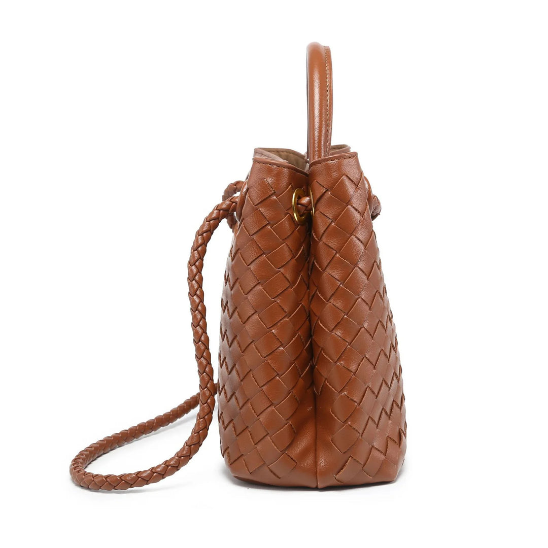 AMI - Vegan Leather Woven Handbag