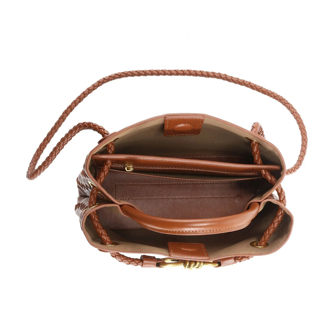 AMI - Vegan Leather Woven Handbag