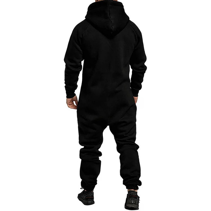 COLE  - Men’s Full-Zip Hooded One-Piece Jumpsuit