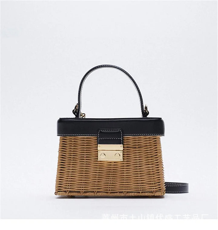 AMI - Woven Handbag with Chain