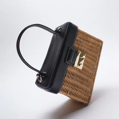 AMI - Woven Handbag with Chain