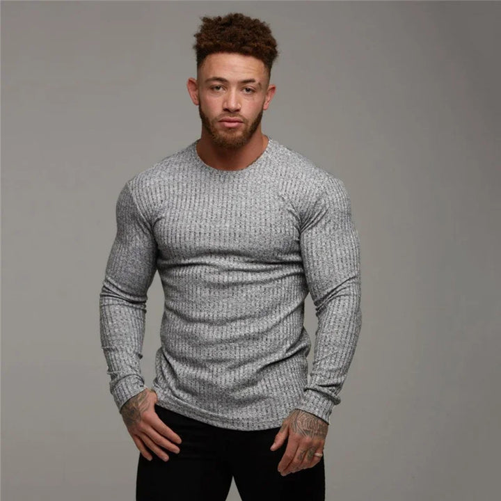 KENNY - Muscle Fit Ribbed T-Shirt