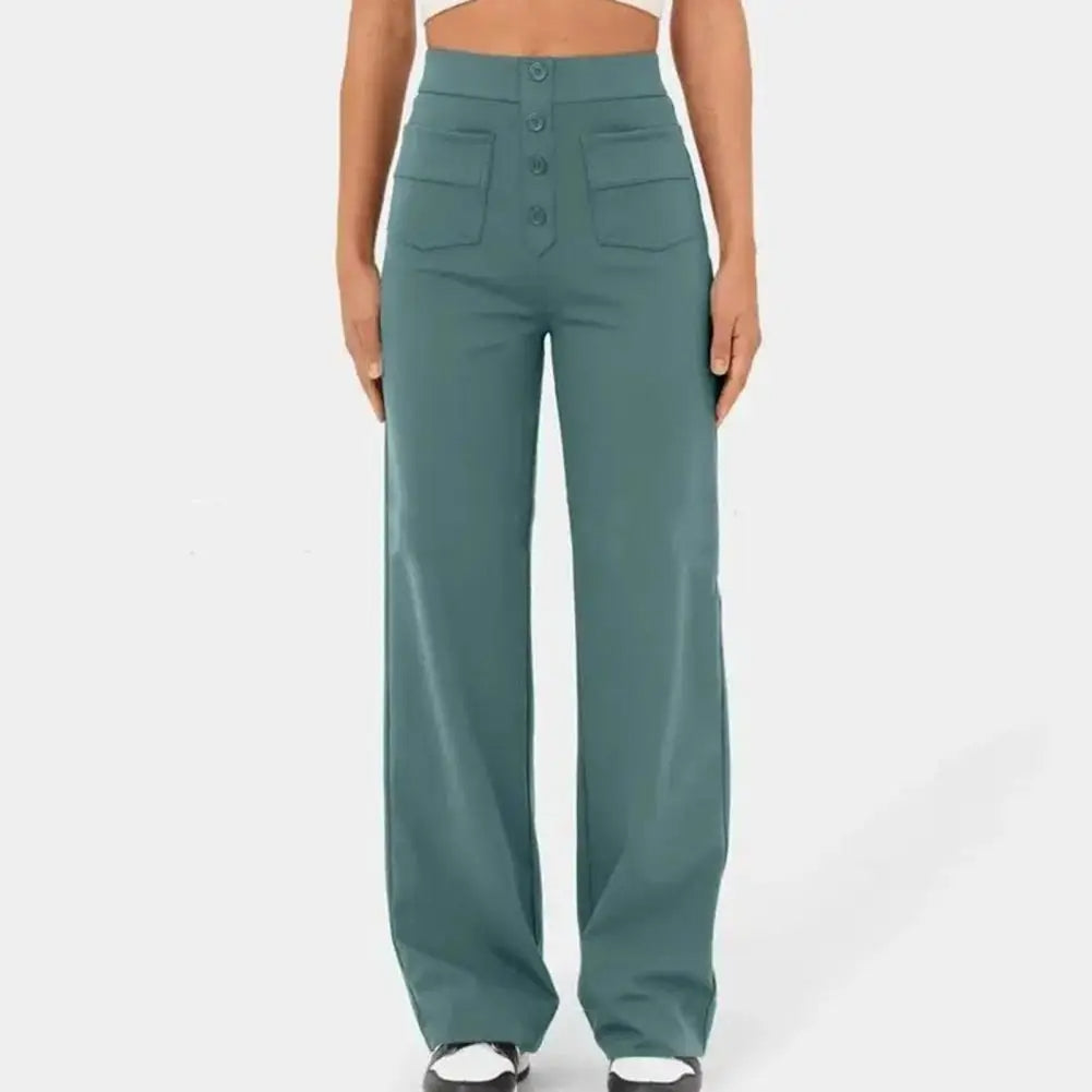 SKIBLE- Comfy High-Waist Wide Leg Stretch Trousers