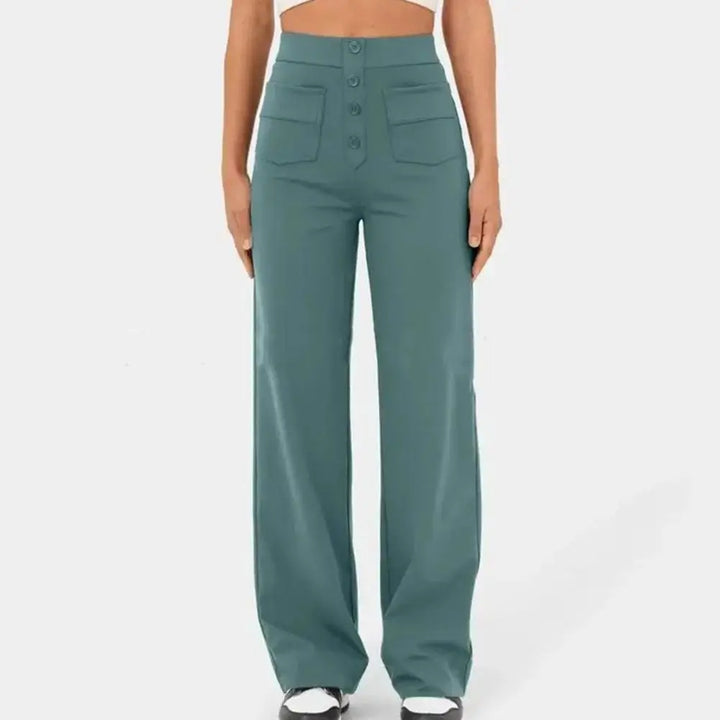 SKIBLE- Comfy High-Waist Wide Leg Stretch Trousers