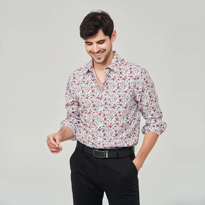 SENNA - Men's Floral Print Casual Shirt