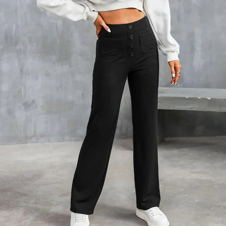 SKIBLE- Comfy High-Waist Wide Leg Stretch Trousers