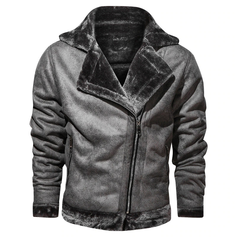 EMIR - Leather Biker Jacket With Fleece Lining