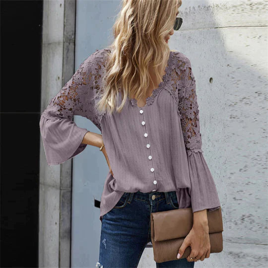 SARA - Floral Lace Blouse